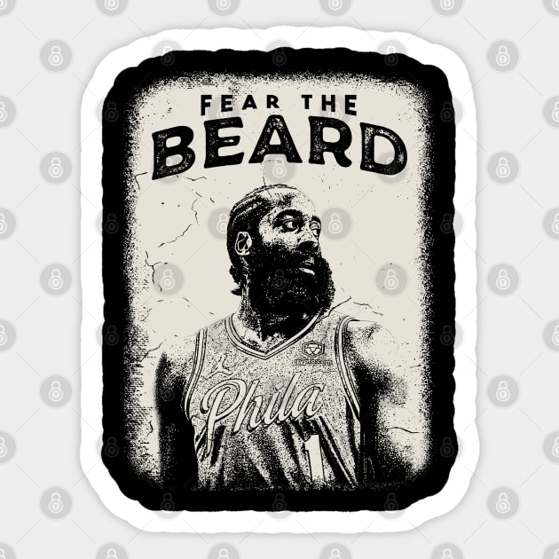 Fear the beard Sticker by Yopi